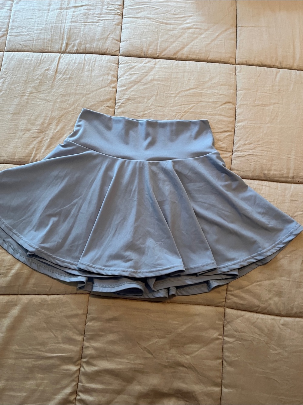 POPFLEX Light Gray Skater Circle Skirt with Flared Hem